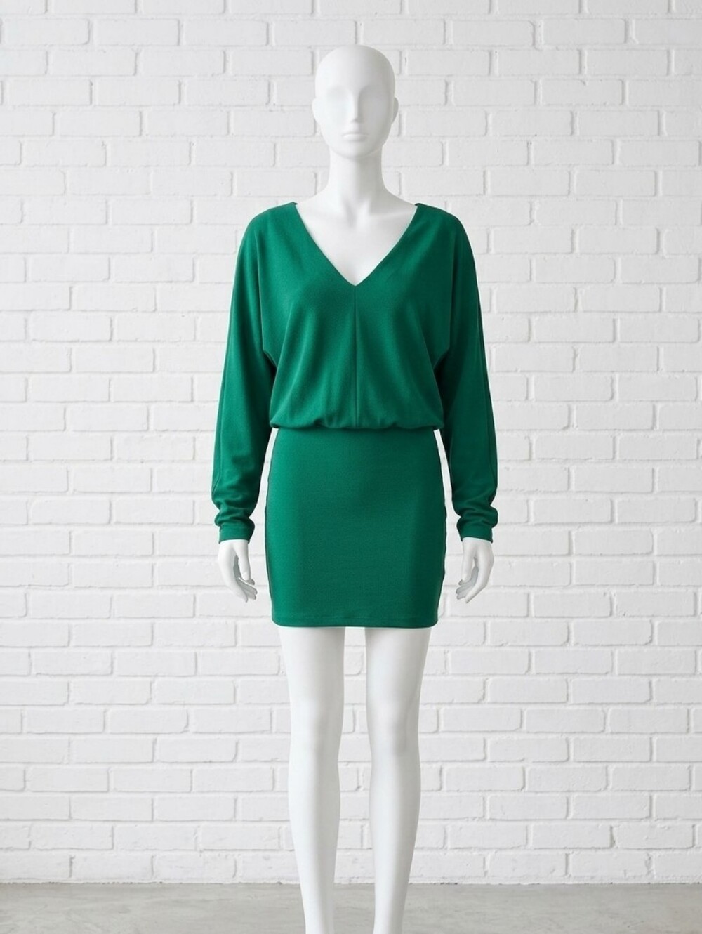 ba&sh Green Dolman Sleeve V-Neck Dress